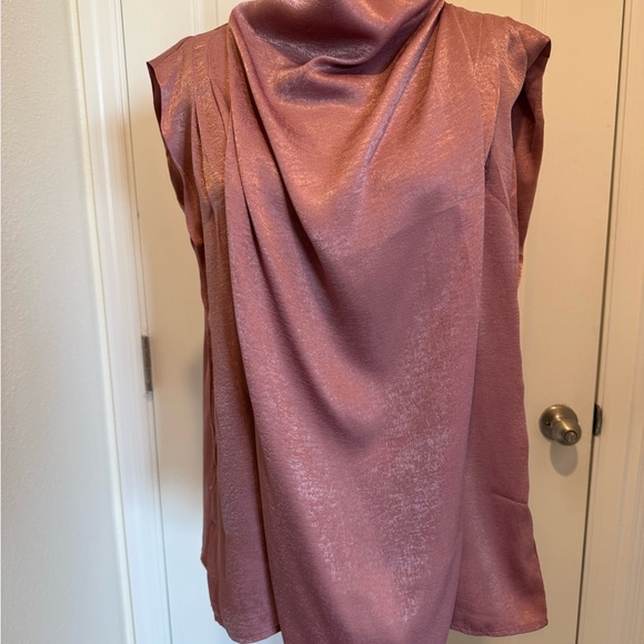 Chic Soul Mauve Drape Blouse - Picture 1 of 5